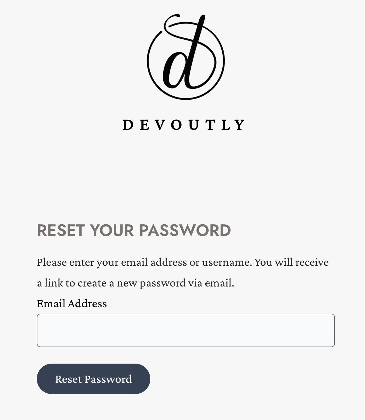 Devoutly password reset page.png